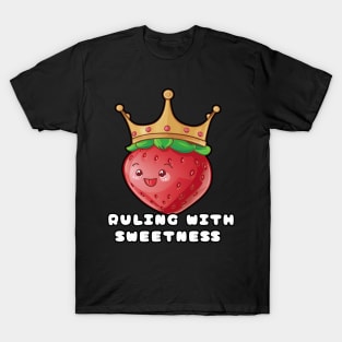 Cute Strawberry Wearing A Crown T-Shirt